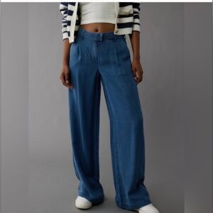 American Eagle Dreamy Drape High Rise Wide Leg Lyocell Trouser Jeans